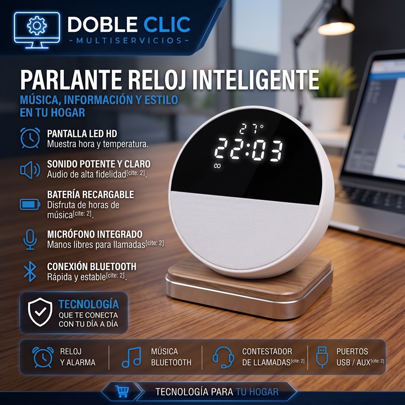 Parlante Reloj Inteligente